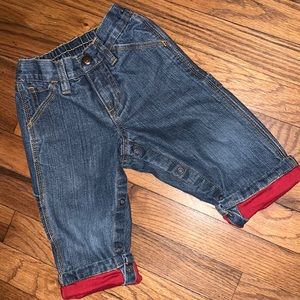 Baby Gap Denim Cargo Jeans 9-12 Months Extra warm  Excellent Condition